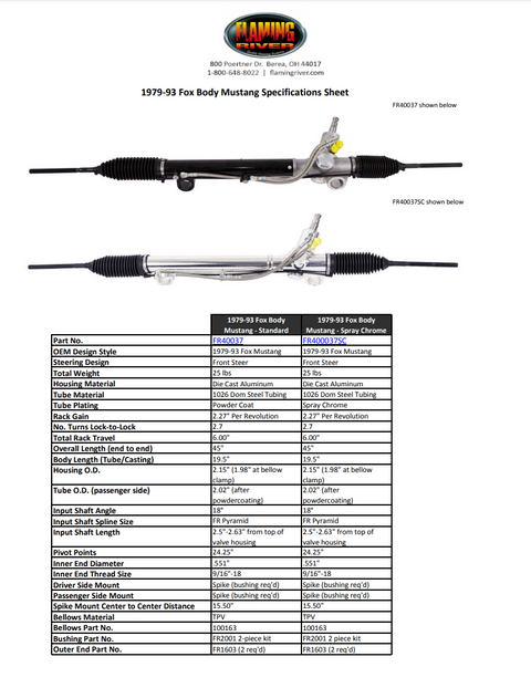 Power Rack and Pinion - Plain Housing