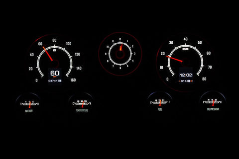 1967-72 Chevy Trucks, Accessories, Black, black anodized, Chevy Trucks, classic, clean, Compatible, complete, Coyote Swap, Coyote Swap Misc, custom, Dakota Digital, Dash, detail, Digital gauge, Dropship, DropshipOnly(NoBundle), durability, Durable, duster
