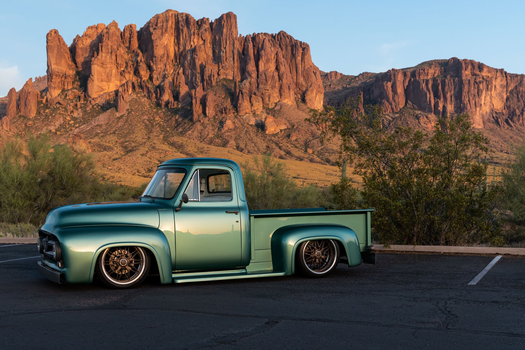 Unveiling a Custom Masterpiece: The 1955 Ford F-100 by Fat Fender Garage