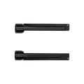 Two black vents on a white background