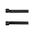 Two black vents on a white background