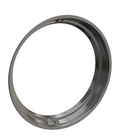 A metallic silver circular ring or wheel rim shown on a plain white background.