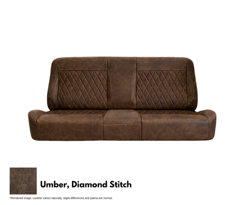 Brown leather sofa with diamond stitch pattern on a white background