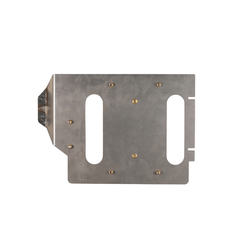 1967-1972 Chevy C10 Coach fuse box mounting bracket, showing steel construction and integrated wire management design