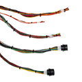 FFG 1967-1972 Ford Wire Harness colorful automotive wiring harnesses with professional-grade connectors displayed on white background, showcasing the precision-engineered electrical components designed for classic vehicle restoration and modern powertrain integration.