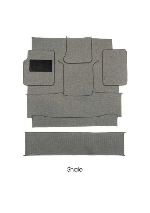 Shale Apex square weave pre-cut carpet kit for 1967–72 Ford F100 by Fat Fender Garage
