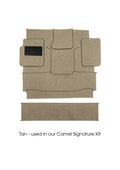 Tan Apex square weave pre-cut carpet kit for 1967–72 Ford F100 by Fat Fender Garage