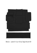 Black square weave 7-piece carpet kit for 1973–79 Ford F100 and F250 dentside trucks