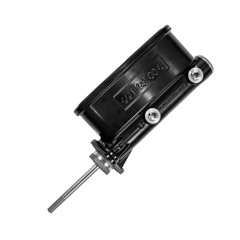 A black metal  brake master cylinder with a mounting bolt, shown on a plain white background. The brand name 'Willwood' is embossed on the side.