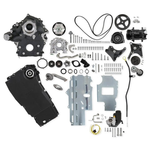 Holley Godzilla High-Mount Accessory Drive - F100 Swap - Complete - Black