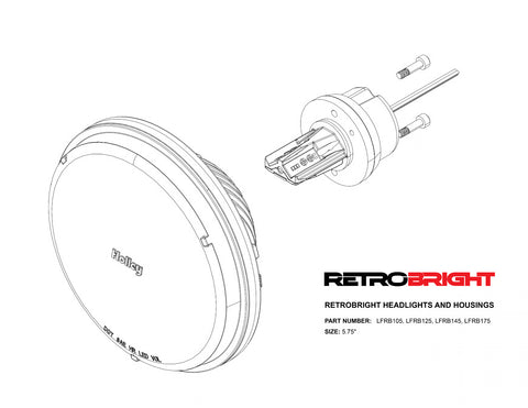 Holley Retrobright Led Forward Facing Light - Modern White (5700k)