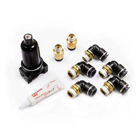 air, Air Ride, Air Suspension, Coyote Swap ECU, Dropship, DropshipOnly(NoBundle), ECU, Electrical, ride, Suspension, upgrade, wireless, Wiring, 3/8" DOT/PTC Fitting Kit; 50 FT DOT Airline; 3/8" NPT for Air Springs; Aluminum Filter/Trap, electrical, Fat Fe