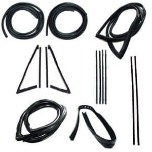 Complete Weatherstrip Seal Kit - Models With Weatherstrip Trim Groove, Large Rear Window & Black Beltlines | Chevy GMC 1967-1970