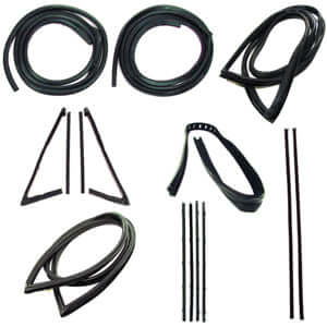 Complete Weatherstrip Seal Kit - Models With Weatherstrip Trim Groove & Black Beltlines | Chevy GMC 1971-1972