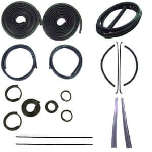 Complete Weatherstrip Seal Kit - Models With Weatherstrip Trim Groove, Includes Cab Windlace | Chevy GMC 1949-1950