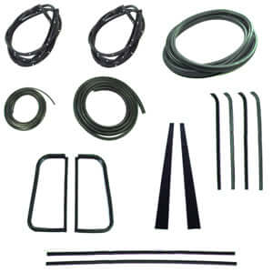 Complete Weatherstrip Seal Kit - 2nd Series Models With Weatherstrip Trim Grove | Chevy 1955-59