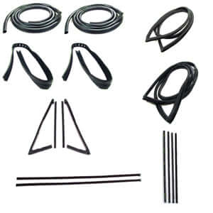 Complete Weatherstrip Seal Kit - Models With Weatherstrip Trim Groove & Chrome Beltlines | Chevy GMC 1971-1972