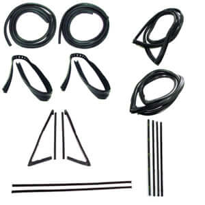 Complete Weatherstrip Seal Kit - Models With Weatherstrip Trim Groove, Large Rear Window & Chrome Beltlines | Chevy GMC 1967-1970