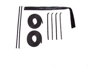 Door Weatherstrip Seal Kit, Glassruns, Beltlines & Door Seals, Left And Right, 10 Piece Kit | Chevy GMC 1964-66