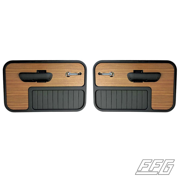 Custom Upholstered Door Panels | Ford 1967-72 Black Vinyl