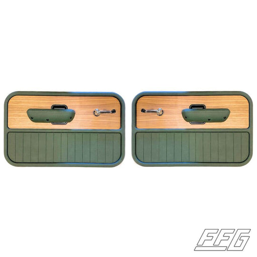Custom Upholstered Door Panels | Ford 1967-72 Green Vinyl