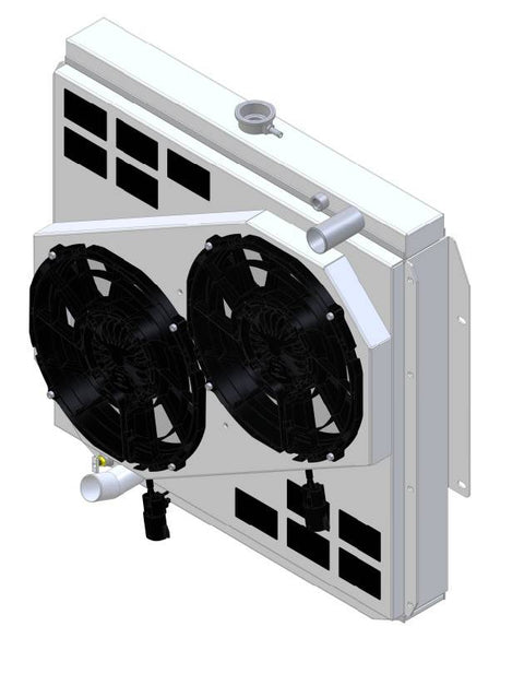 1961-79 2WD Ford Truck Coyote Swap Radiator - Dual Brushless Fans