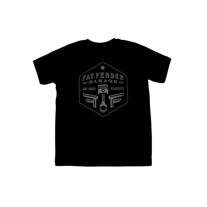 Kids Fat Fender Garage Classic Hexagon Tee, FFG-KIDSTEE-HW-bk-M, Introducing the "Fat Fender Garage Kids Tee Shirt" - the perfect choice for young auto enthusiasts! Made from high-quality, heavy-weight cotton, this tee offers exceptional comfort and durab