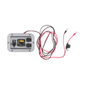 Electrical panel with wiring on a white background