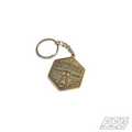 brand, bronze, copper, Fat Fender Garage, gold, hexagon, keychain, Logo, Merch, Merchandise, metal, pride, steel, Metal Hexagon Logo Keychain | Silver or Gold, Merchandise, Fat Fender Garage, Fat Fender Garage