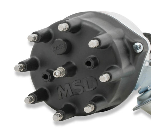 Ready-to-Run Distributor, Black Cap, Cast Iron Gear — Ford 289/302