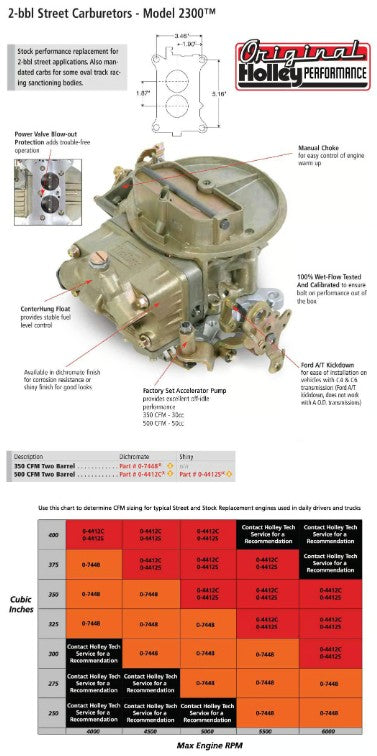 Holley Performance 2BBL Carburetor