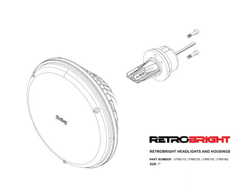Holley RetroBright LED Forward Facing Light - Yellow Lens
