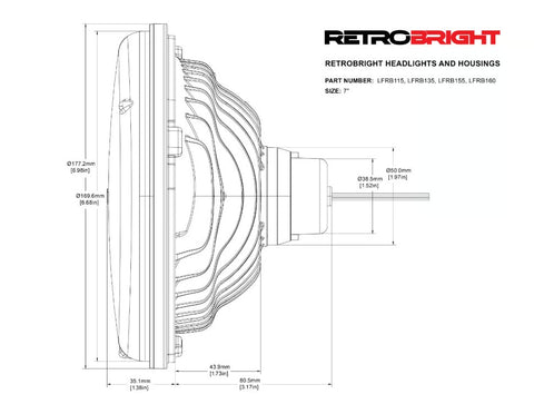 Holley RetroBright LED Forward Facing Light - Yellow Lens