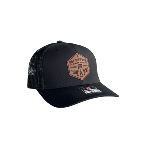 Original Logo Leather Patch Hat (Curved Bill/Adjustable Snapback)