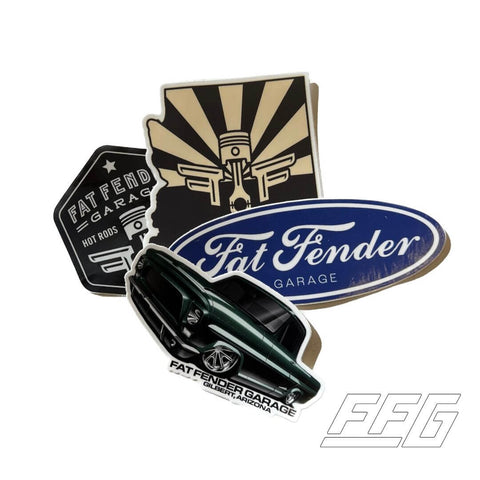 arizona, Bringing Fat Back, Chevy, Chevy Trucks, Fat Fender Garage, FFG, FFG coyote swap, FFG Designed, Ford Broncos, Ford Coyote, Ford Trucks, Logo, Merch, Merchandise, Fat Fender Sticker Pack, Accessories, Fat Fender Garage, Fat Fender Garage