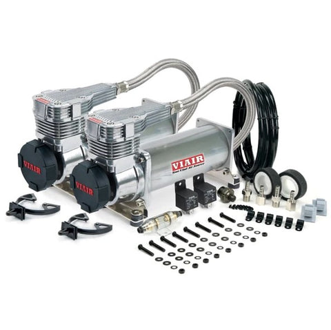 A/C Components, air, Air Management, Air Ride, Air Suspension, Dropship, DropshipOnly(NoBundle), fitting, Fittings, harness, Kit, KITTT, linkage, replace, replacement, ride, Suspension, VIAIR Dual 485C Air Compressor Kit - Gen 2, Suspension, Fat Fender Ga