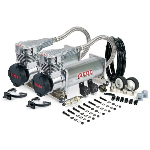 A/C Components, air, Air Management, Air Ride, Air Suspension, Dropship, DropshipOnly(NoBundle), fitting, Fittings, harness, Kit, KITTT, linkage, replace, replacement, ride, Suspension, VIAIR Dual 485C Air Compressor Kit - Gen 2, Suspension, Fat Fender Ga