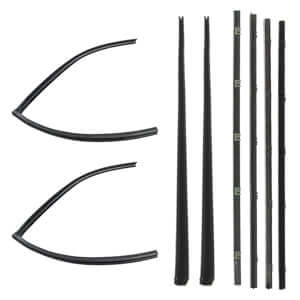 Beltline Molding and Glass Run Channel Kit, Left and Right Hand, 8 Piece Kit | Chevy GMC 1967-1972