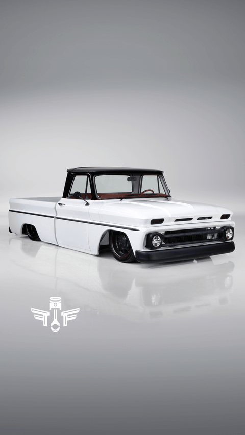 free wallpaper, White C10 Mobile Background, Background, Fat Fender Garage, Fat Fender Garage