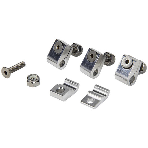 Allstar Performance Universal Line Clamps - Aluminum, Natura, Set of 4 (3/16 in. or 5/16 in. Diameter Hole)