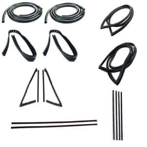 Complete Weatherstrip Kit Chrome Beltlines | Chevy 1971-72