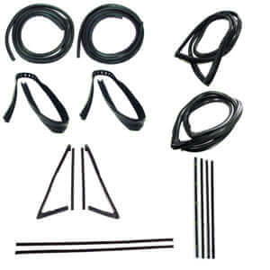 Complete Weatherstrip Kit Large Rear Chrome | Chevy 1967-70