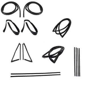 Complete Weatherstrip Seal Kit - Models Without Weatherstrip Trim Groove, Large Rear Window & Chrome Beltlines | Chevy GMC 1967-1972