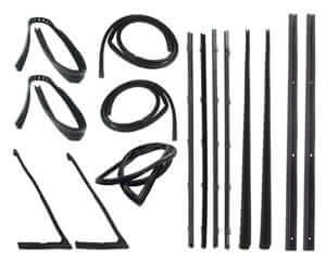 Complete Weatherstrip Kit Large Rear Black | Chevy 1967-72