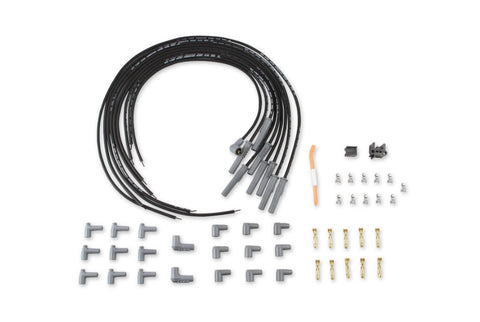 8.5mm Super Conductor Spark Plug Wire Set, Black — Universal V8, Multi-Angle
