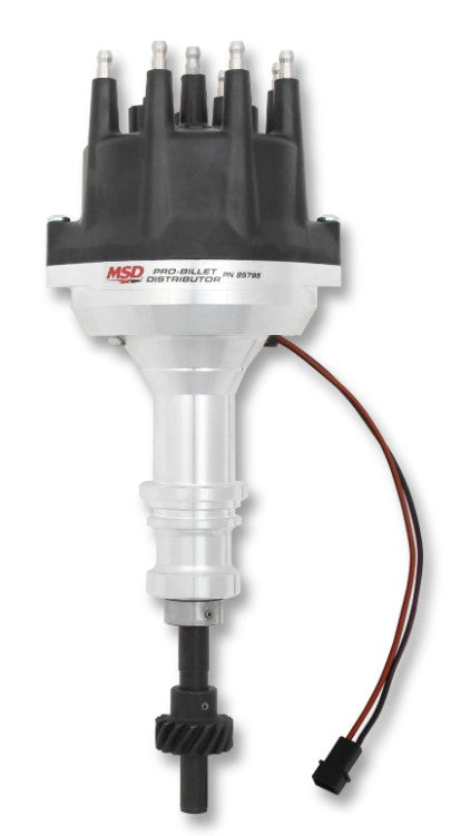 Small Diameter Pro-Billet Distributor, Black Cap — Ford 289-302