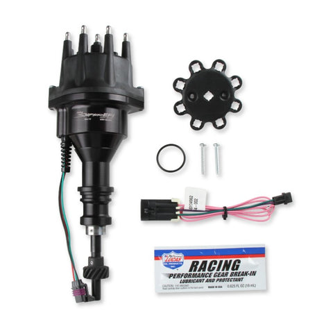 HyperSpark Distributor, Black Anodized — Ford Small Block 260/289/302