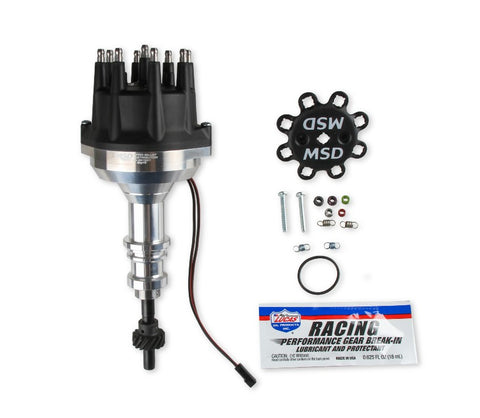 Pro-Billet Distributor, Small Black Cap, Steel Gear — Ford 289-302