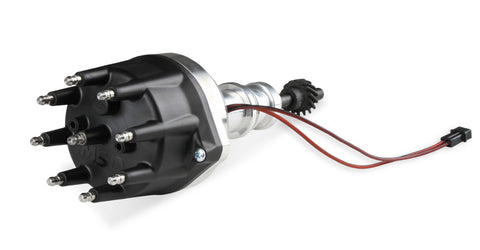 Pro-Billet Distributor, Small Black Cap, Steel Gear — Ford 289-302