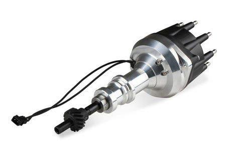 Pro-Billet Distributor, Small Black Cap, Steel Gear — Ford 289-302